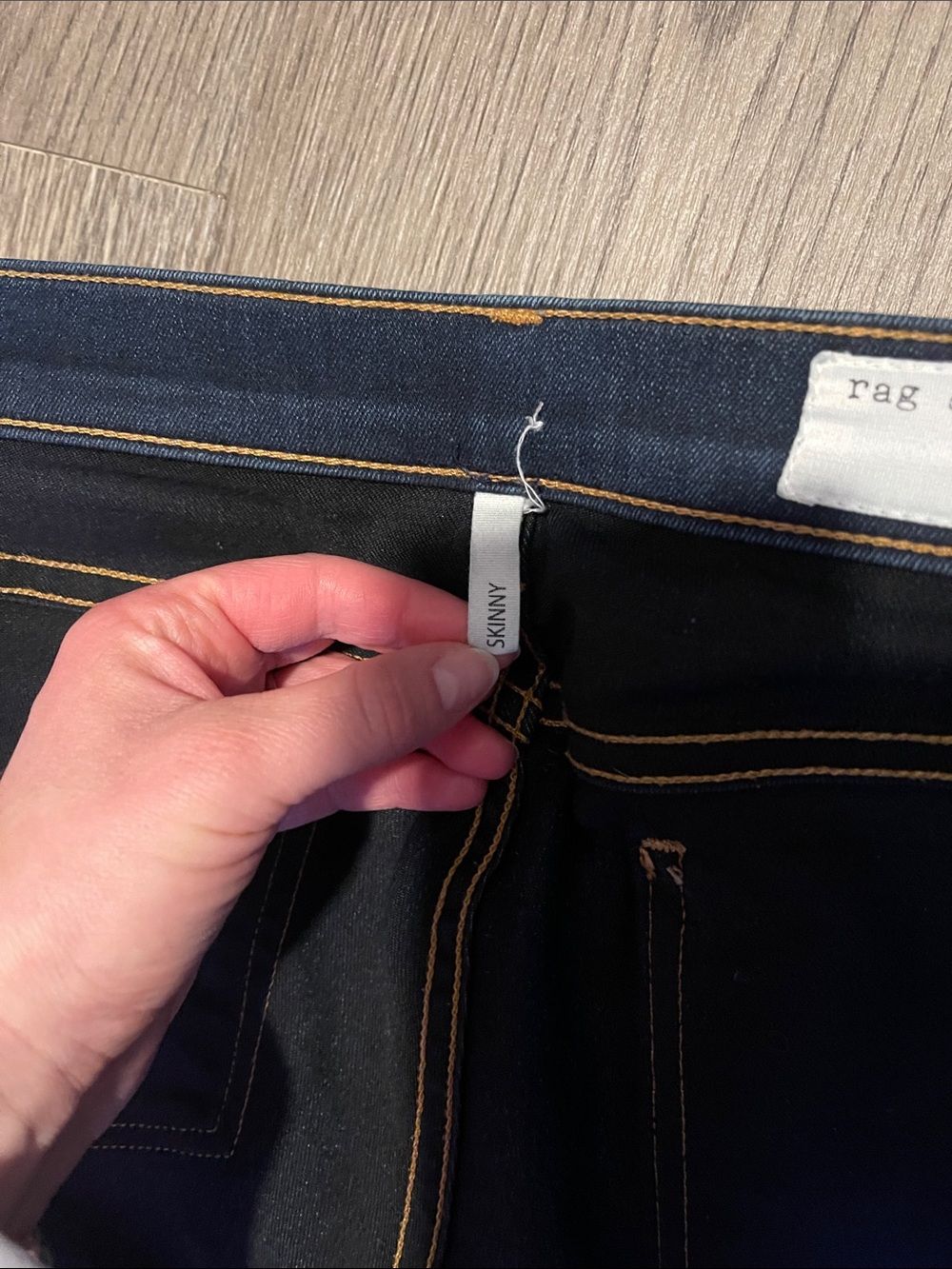 rag & bone Dark Blue Skinny Jeans - Picture 3 of 3